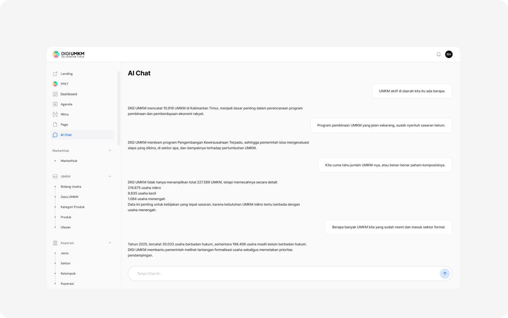 DIGIUMKM (Platform Digital Koperasi Usaha Mikro Kecil dan Menengah) Kaltim.