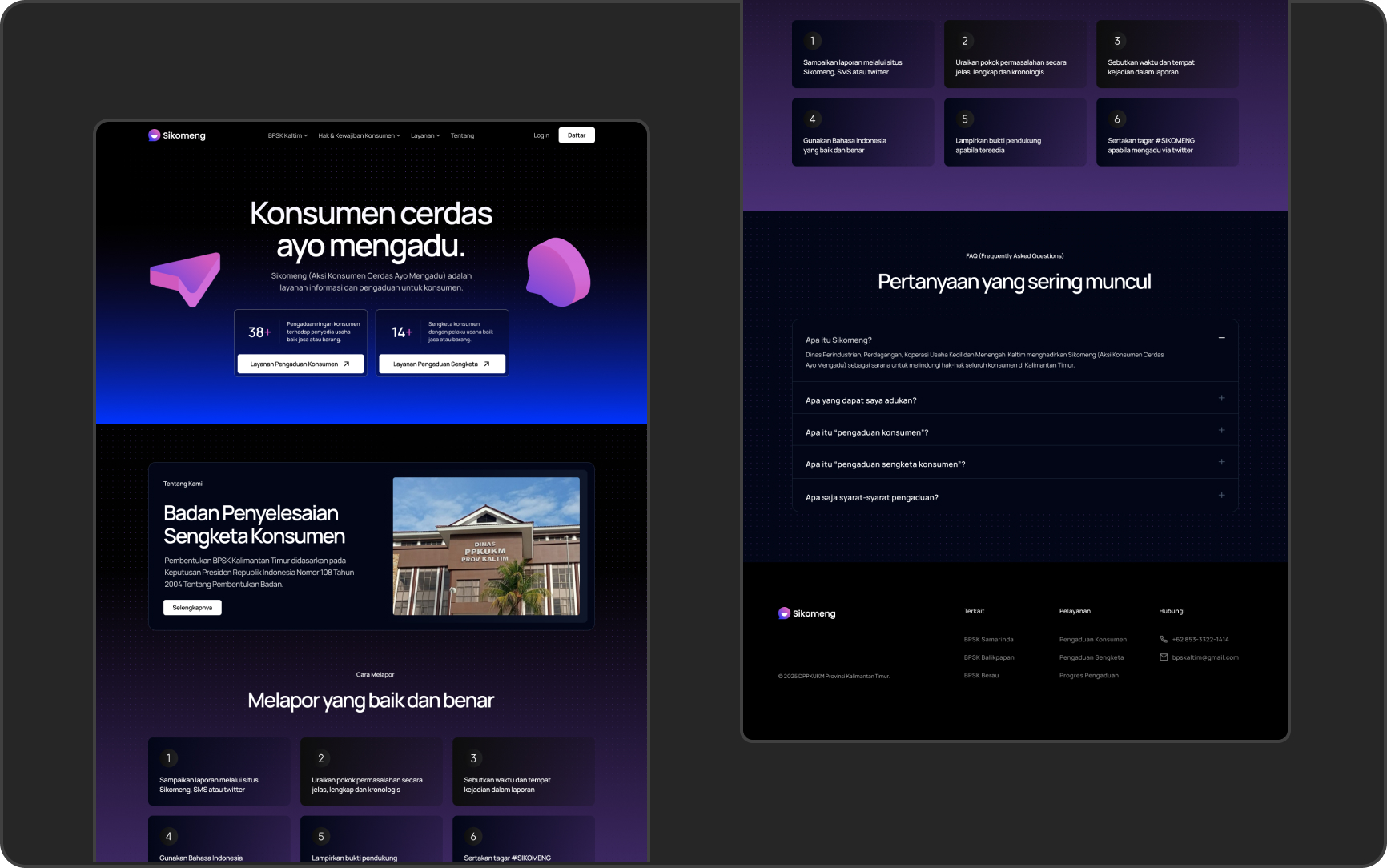 Sikomeng (Aksi Konsumen Cerdas Ayo Mengadu) DPPKUKM Provinsi Kaltim.