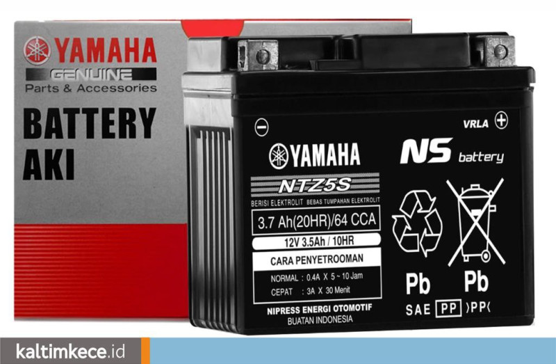 Yamaha menyediakan aki kering orisinal, Yamaha NS.