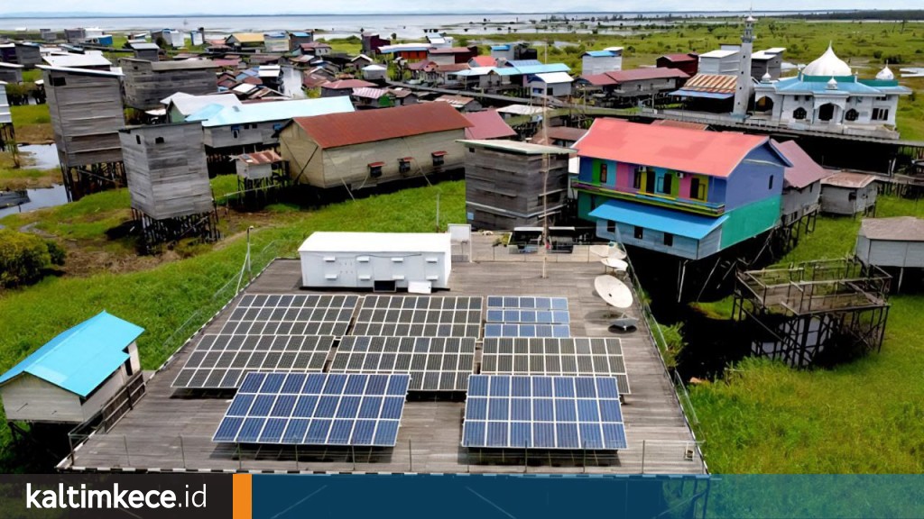 Desa Muara Enggelam menjadi proyek percontohan dalam pengelolaan PLTS komunal. FOTO; ALDI BUDIARIS-KALTIMKECE.ID